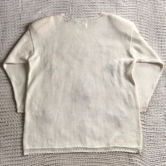 VTG Colleen’s Collectables MEDIUM Floral Sweater Cottage Grandma Embroidered - Picture 2 of 6